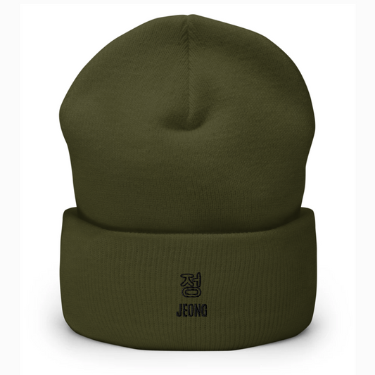 Cuffed Beanie — Military Green