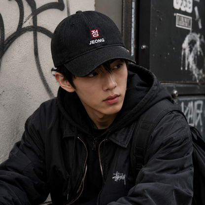 Denim Cap — Black