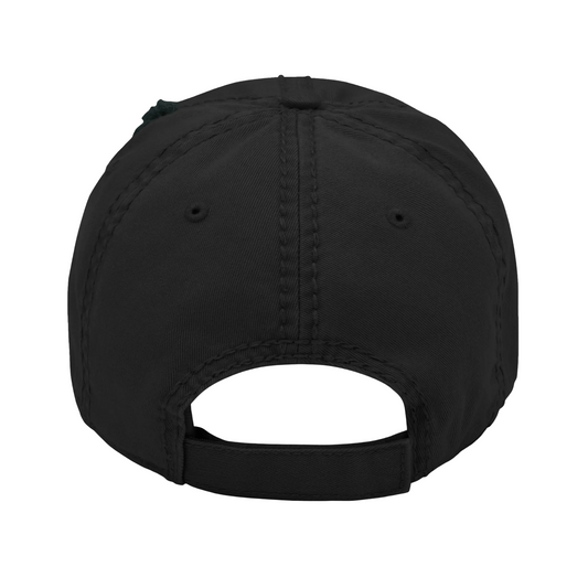 Distressed Dad Cap — Black